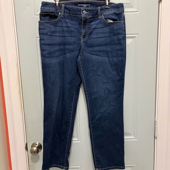 Chico's Denim - Chico's Jeans Womens Size 12 Short Blue Straight Leg Mid Rise